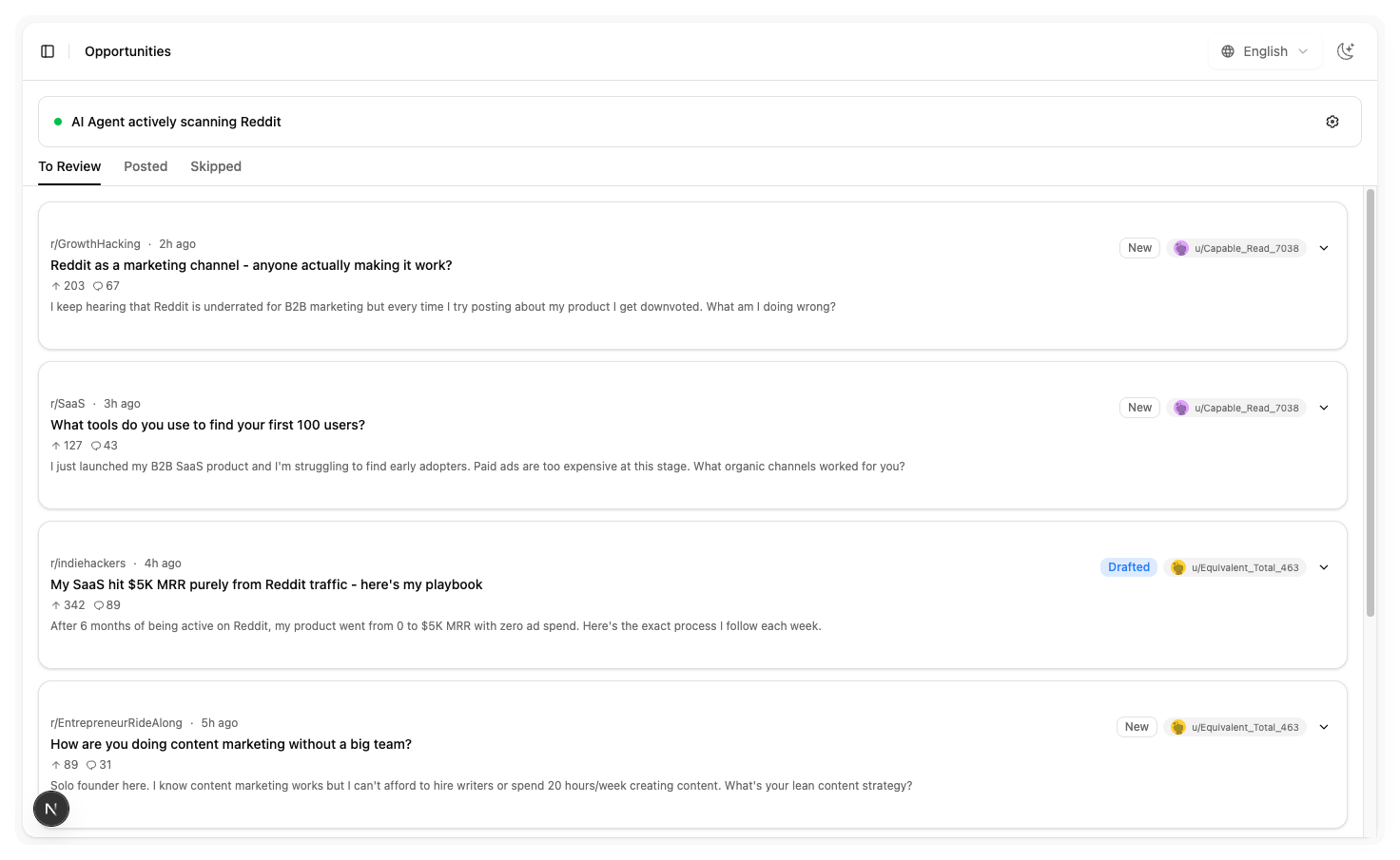 机会发现仪表盘